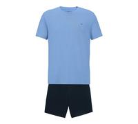 Emporio Armani Herren Schlafanzug Shorty Nachtwäsche Loungewear Pyjamaset, Farbe:Blau, Artikel:-23731 Hortense/Marine, Größe:L