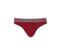 Emporio Armani Herren Shiny Logoband Brief Slip, rot, M