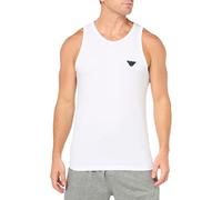 Emporio Armani Herren Shiny Logoband Tank T-Shirt, White, XL