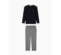 EMPORIO ARMANI Herren-Shirt und Hose, Gemustert, Größe XL, Schwarz