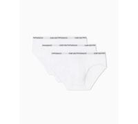 Emporio Armani Herren Slips Core Logoband Baumwolle Weiß 4er Pack Größe S