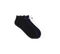 EMPORIO ARMANI Herren Sneakersocken, 3er Pack - CASUAL COTTON, Multipack, Logo Weiß/Schwarz/Blau 39-42