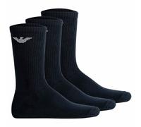 EMPORIO ARMANI Herren Socken, 3er Pack - SPORTY SPONGE, Short Socks, One Size Blau / 39-46 39-46 Blau