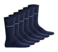 EMPORIO ARMANI Herren Socken, 6er Pack - CASUAL COTTON, Kurzsocken, One Size Marine / 40-45 40-45 Blau