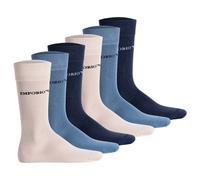 EMPORIO ARMANI Herren Socken, 6er Pack - CASUAL COTTON, Kurzsocken, One Size Marine/Nude/Blau / 40-45 40-45 Blau