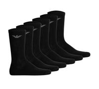 EMPORIO ARMANI Herren Socken, 6er Pack - SPORTY SPONGE, Short Socks, One Size Schwarz / 39-46 39-46 Schwarz