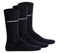 EMPORIO ARMANI Herren-Socken aus lässiger Baumwolle im 3er-Pack, SCHWARZ/SCHWARZ/SCHWARZ, Einheitsgröße