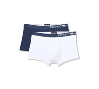 Emporio Armani Herren Soft Touch Bamboo Viscose 2-Pack Trunk Badehosen, Bianco/Marine, L