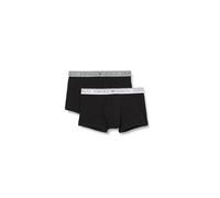 EMPORIO ARMANI Men's Stretch Cotton Endurance 2-Pack-Trunk, BLACK/BLACK, XL