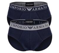 EMPORIO ARMANI Herren Stretch Cotton Endurance 2pack Briefs, Marine/Marine, M (2er Pack)
