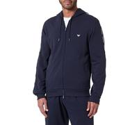 Sweatshirt EMPORIO ARMANI "Sweatjacke Basic Terry", Herren, Gr. M, blau, Obermaterial: 75% Baumwolle CO. 25% Polyester PES., Sweatshirts Sweatshirt (48211937-M) blau
