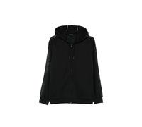 Emporio Armani Herren Sweatjacke mit Kapuze BASIC TERRY Zipper Cotton-Mix Schwarz XL