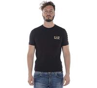Emporio Armani Herren-T-Shirt 111035 6A512, Kurzarm, mit Rundhalsausschnitt, Schwarz , Medium