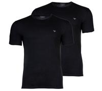 EMPORIO ARMANI Herren T-Shirt, 2er Pack - ENDURANCE, Rundhals, Regular Fit, Stretch Cotton Schwarz / 2XL XXL Schwarz