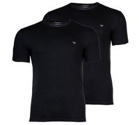 EMPORIO ARMANI Herren T-Shirt, 2er Pack - ENDURANCE, Rundhals, Regular Fit, Stretch Cotton Schwarz L