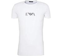 Emporio Armani Herren-T-Shirt Artikel-111035-Weiß-Monogramm-ICON (XXL), Weiß