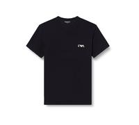 EMPORIO ARMANI Herren T-Shirt, 2er Pack - BOLD MONOGRAM, Rundhals, Fitted Fit, Stretch Cotton Schwarz M