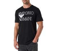 Emporio Armani Herren T-Shirt mit Rundhalsausschnitt (1er Pack), Schwarz, S