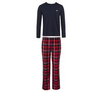 Emporio Armani Herren Tartan Flannel Long Pajamas Pyjama-Set, MARIN/SCOZ MAR/Rosso, S