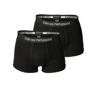 EMPORIO ARMANI Herren Trunks, 2er Pack - SOFT TOUCH BAMBOO VISCOSE, Stretch Viskose Schwarz S
