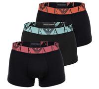 EMPORIO ARMANI Herren Trunks, 3er Pack - BOLD MONOGRAM, Shorts, Stretch Cotton XL Schwarz