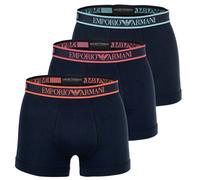 EMPORIO ARMANI Herren Trunks, 3er Pack - CORE LOGOBAND, Shorts, Stretch Cotton Blau XL