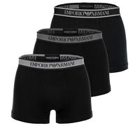 EMPORIO ARMANI Herren Trunks, 3er Pack - CORE LOGOBAND, Shorts, Stretch Cotton M Schwarz