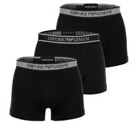 EMPORIO ARMANI Herren Trunks, 3er Pack - CORE LOGOBAND, Shorts, Stretch Cotton Schwarz2 XL