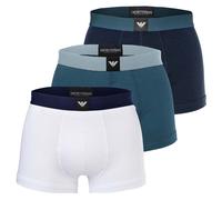 Emporio Armani Trunks mit elastischem Logo-Bund im 3er-Pack in Petrol, Größe XL