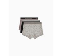 Emporio Armani Herren Trunks, Blk/Ste-Grey PRT/Gre, XL