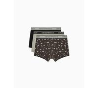 Emporio Armani Trunks im 3er-Pack mit elastischem Logo-Bund in Mittelbraun, Größe L