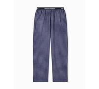 Emporio Armani Herren Yarn Dyed Woven Pants Pyjamaunterteil, blau, M