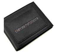 Emporio Armani Herrengeldbörse - Y4R570 YQ13X 80648 Schwarz/Schwarz - 12,5 x 9,6 x 1,5 cm, Schwarz , Taglia Unica, Zeitgenössisch