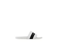 Emporio Armani Herrenhausschuhe bandeau slide meer schwimmbad beachwear artikel XVPS03 XN127SCHUHE BEACHWEAR MADE IN ITALY, 00001 Bianco - White, 40