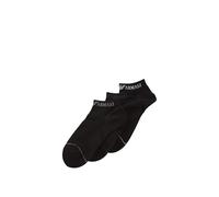 Emporio Armani Herrensocken mit verlängertem Logo, Schwarz, Größe S/M, 3er-Pack, Schwarz, S