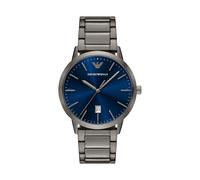 Emporio Armani Herrenuhr Edelstahl grau Herren