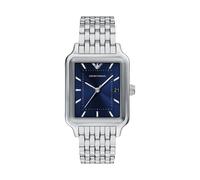 Emporio Armani Herrenuhr Edelstahl blau, silber Herren