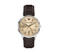 Emporio Armani Herrenuhr Edelstahl braun Herren