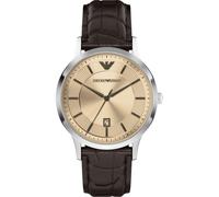Emporio Armani Herrenuhr Edelstahl braun Herren