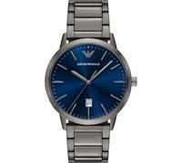 Emporio Armani Herrenuhr Edelstahl grau Herren