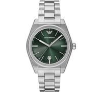 Quarzuhr EMPORIO ARMANI Armbanduhren silberfarben, grün Herren (91443229-0) silberfarben, grün