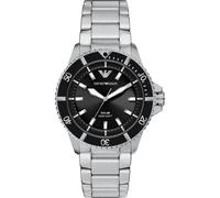 Emporio Armani Herrenuhr Edelstahl silber Herren