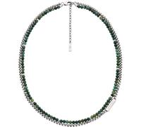 Emporio Armani Kette Edelstahl grün, silber Herren
