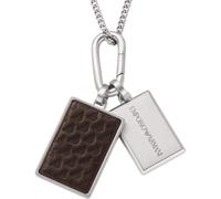 Emporio Armani Kette Edelstahl, Leder One Size Herren