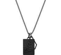 Kette mit Anhänger EMPORIO ARMANI, schwarz, Halsketten, Herren, Edelstahl, L: 59,5 (17694700-0) schwarz