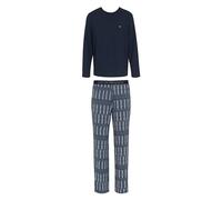Emporio Armani Langer Schlafanzug für Herren, klassisches Muster, Blau, Größe XXL, blau, XXL