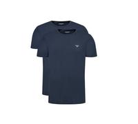 Emporio Armani Underwear Men's 2-Pack Crew Neck Logo T-Shirt, Marine/Marine, L
