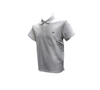 EMPORIO ARMANI Herren Poloshirt - ESSENTIAL, Pique, Regular Fit, Cotton Stretch Weiß M