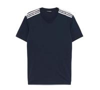 Emporio Armani T-Shirt mit Label-Patch in Dunkelblau, Größe XL