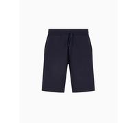 EMPORIO ARMANI Herren Sweatshorts - ICONIC PIQUET, Bermuda, Pique, Material-Mix Blau XL